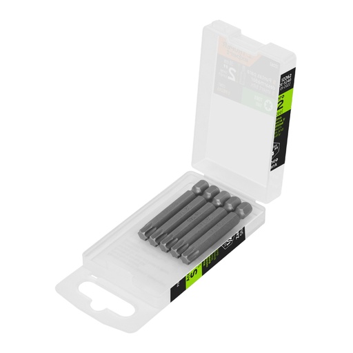 [12262] Estuche con 5 puntas torx T40 largo 2', TRUPER EXPERT PUDE-5240