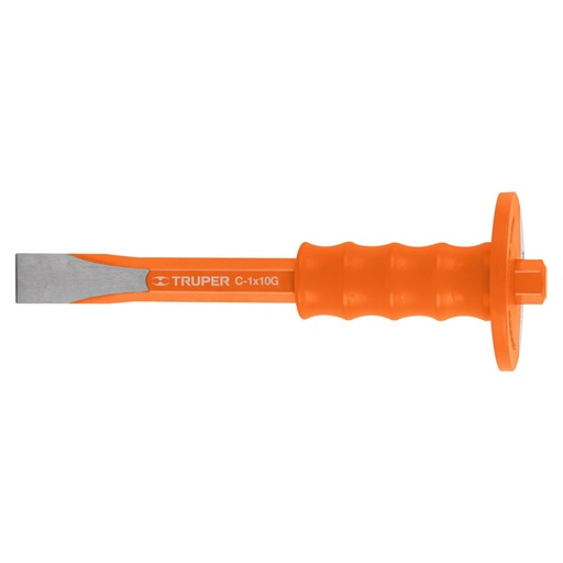 [12273] Cincel de corte frío 1 x 10' con grip, TRUPER C-1X10G