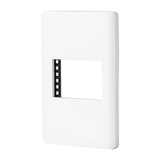 [47938] Placa blanca de 1 ventana 1.5 módulos, línea Lisboa, VOLTECK PPSE15-LB