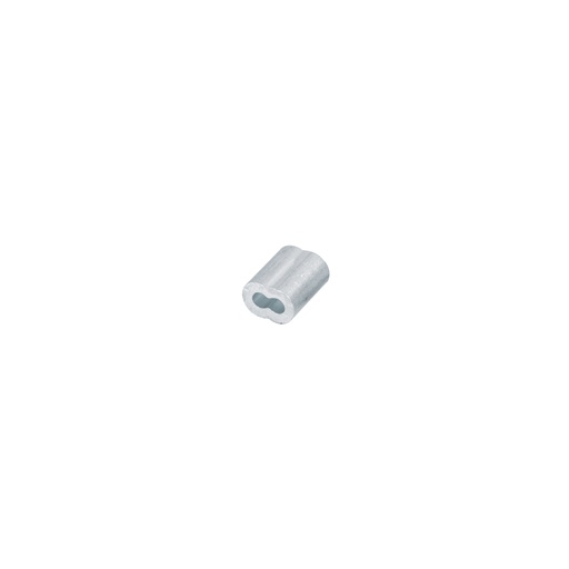 [48364] Bolsa con 50 casquillos dobles de aluminio, 3/32', FIERO CAD-3/32