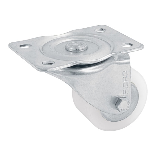 [48627] Rodaja de polietileno 2-1/2 placa giratoria con balero FIERO RO-224