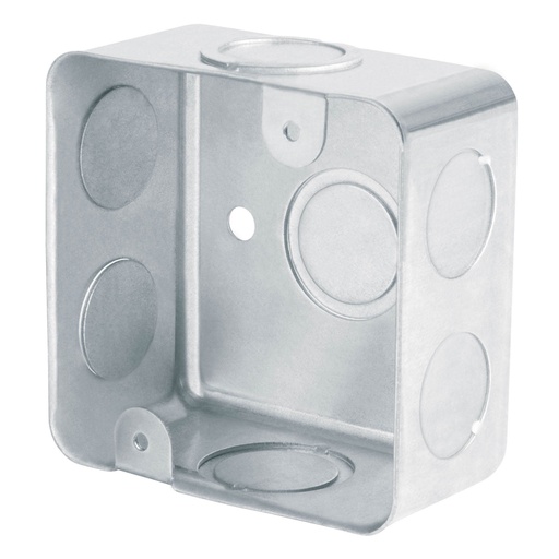 [49071] Caja de registro cuadrada 3' metálica reforzada, VOLTECK CCH-3X3