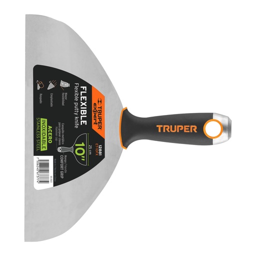 [12881] Espátula flexible 10' acero inoxidable, Comfort Grip, EXPERT ET-10FX