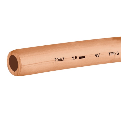 [48157] Tubo flexible de cobre 3/8', rollo de 15m, 2.6kg, FOSET CC-003F