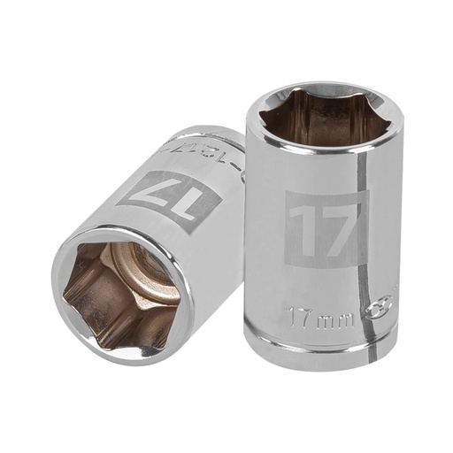 [13267] Dado de 17 mm, 6 puntas, cuadro 1/2', TRUPER D-1217-M