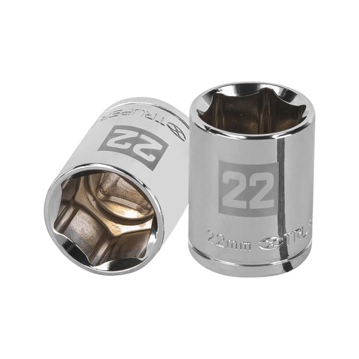 [13272] Dado de 22 mm, 6 puntas, cuadro 1/2', TRUPER D-1222-M