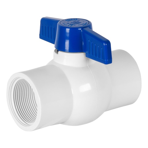[49154] Válvula esfera de PVC 1-1/2' roscable, FOSET PVC-ES-1-1/2R
