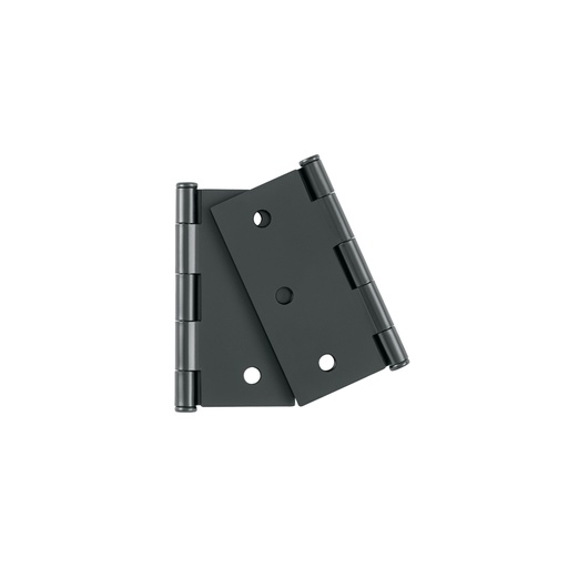 [29067] Bolsa 2 bisagras cuadradas 3', negro mate, plana, BASIC BC-306PPB