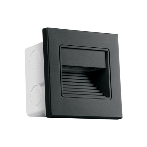 [49499] Luminario LED empotrable de cortesía 1W 3000K, negro VOLTECK EMP-701L