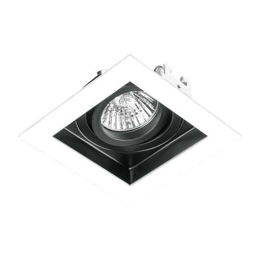 [49544] Luminario empotrable con 1 spot dirigible, blanco, VOLTECK EMP-710S