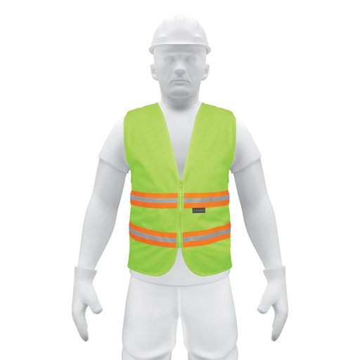 [13474] Chaleco de seguridad amarillo alta visibilidad con cierre CHS-600V