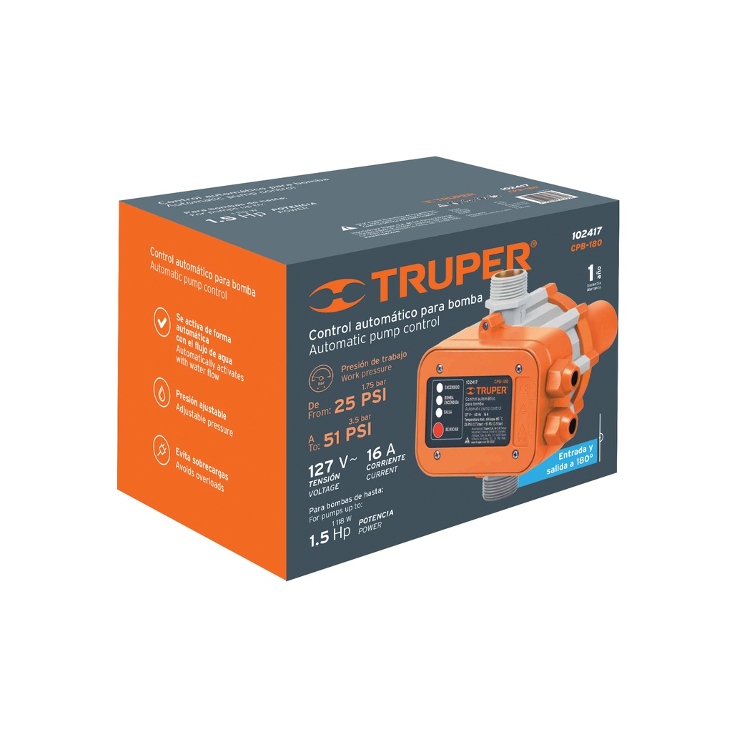 Caja de empaque de repuesto para CPB-180, TRUPER CJ-CPB-180