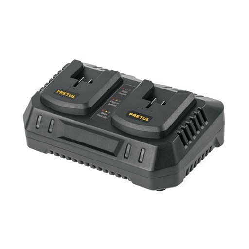 [29919] Cargador dual de baterías de ion litio 20V, PRETUL CARD-20P