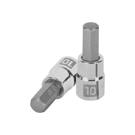 [13490] Dado punta hexagonal de 10 mm, cuadro 3/8', TRUPER D-4990-10M