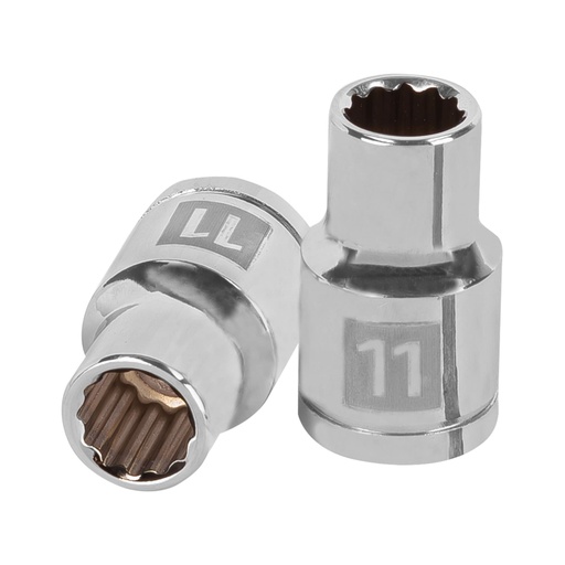 [13525] Dado de 11 mm, 12 puntas, cuadro 1/2', TRUPER D-1211-EM