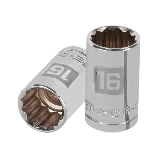 [13530] Dado de 16 mm, 12 puntas, cuadro 1/2', TRUPER D-1216-EM