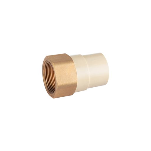 [44923] Adaptador hembra de CPVC 1-1/2'con inserto y tuerca de latón CPVC-645