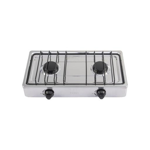 [45666] Parrilla gas sobreponer,56.5 cm,2 quemadores,inoxidable,AERO PAGA-2XA