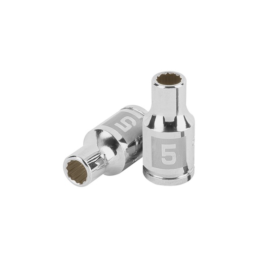 [100974] Dado de 5 mm, 12 puntas, cuadro 1/4', TRUPER D-1405-BM