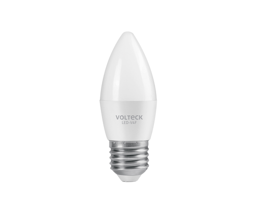 [43748] Foco LED tipo vela 4W (25W), luz blanca brillante 6500K, E27 LED-V4F