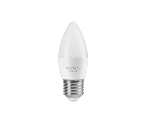 [43753] Foco LED tipo vela 4W (25W) 2400K luz ámbar, E27, VOLTECK LED-V4C