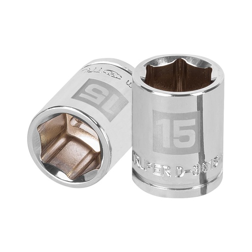 [13679] Dado de 15 mm, 6 puntas, cuadro 3/8', TRUPER D-3815-HM