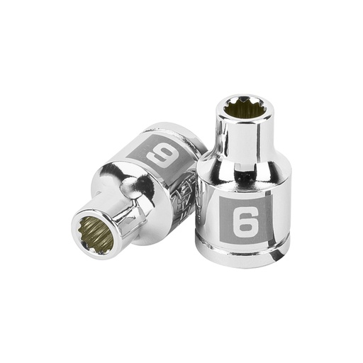 [100996] Dado de 6 mm, 12 puntas, cuadro 3/8', TRUPER D-3806-M