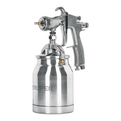 [14084] Pistola p/pintar succión HVLP vaso aluminio, 1.4 mm, TRUPER PIPI-330