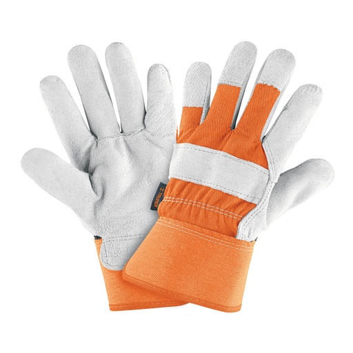 [14245] Guantes de carnaza y loneta, unitalla, TRUPER GU-235