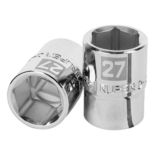 [14975] Dado de 27 mm, 6 puntas, cuadro 3/4', TRUPER D-3427-M