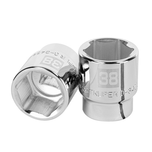 [14989] Dado de 38 mm, 6 puntas, cuadro 3/4', TRUPER D-3438-M