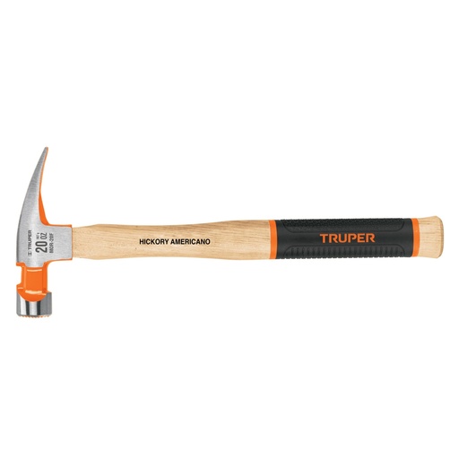 [16663] Martillo pulido 20 oz uña recta, boca fresada, TRUPER Grip MOR-20F