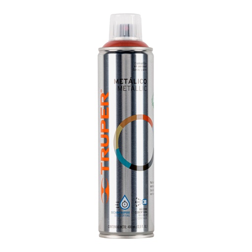 [19067] Pintura aerosol cobre metálico, bote esbelto 400 ml, TRUPER PAM-CO