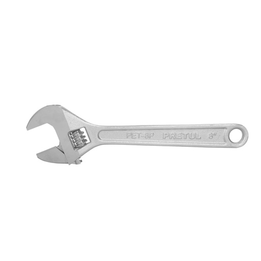 [21815] Llave ajustable (perico) 8' cromada, PRETUL PET-8P