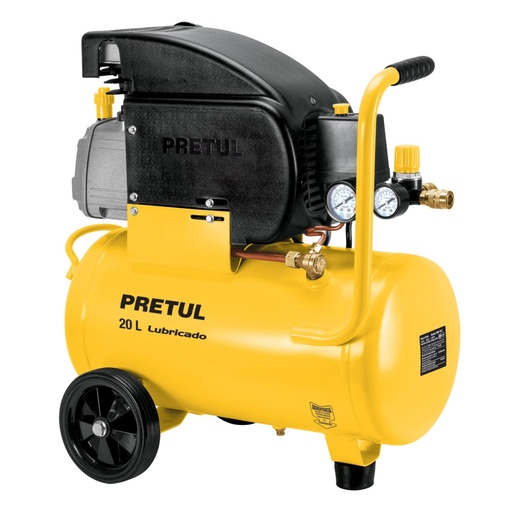 [23065] Compresor lubricado, 20L, 2-1/2HP, horizontal, 127V, PRETUL COMP-20LP