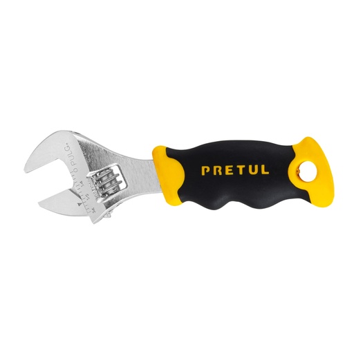 [28218] Llave ajustable (perico corto) 5' cromada con grip, PRETUL PECO-5P