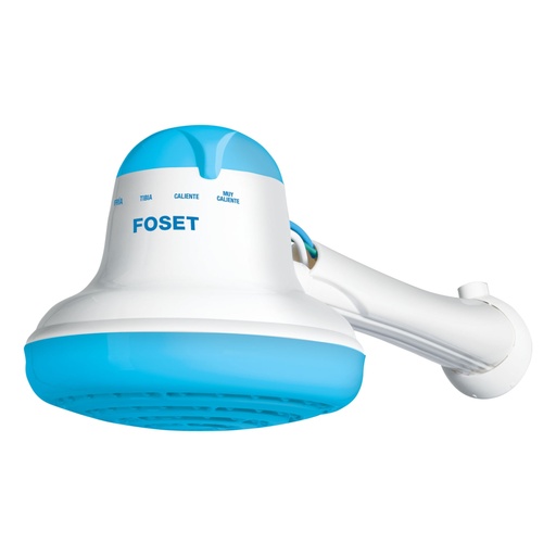 [40239] Regadera eléctrica, 4 temperaturas, 16.5cm, azul, FOSET REGEL-6A