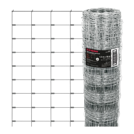 [42860] Rollo malla borreguera, 1.2m x 50m acero galvanizado, 23kg MAGA-50X12
