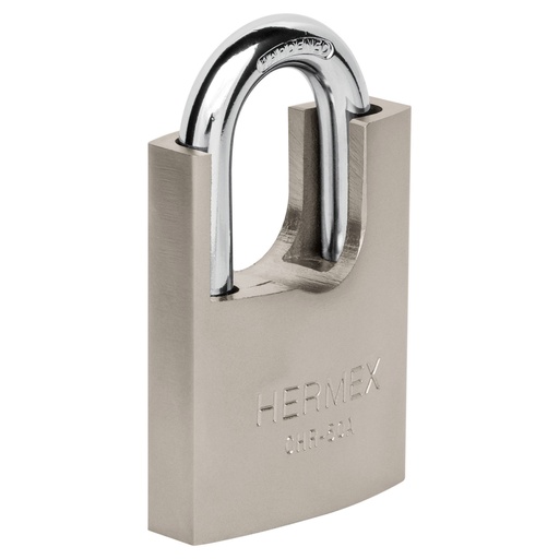 [43313] Candado de hierro 50 mm con coraza, llave de disco, HERMEX CHR-50A