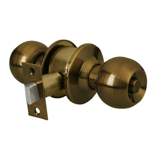 [43468] Cerradura tipo esfera para baño, latón antiguo, HERMEX CEPO-21B
