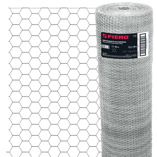 [44657] Rollo malla hexagonal cal.22, 1.2x 45m, abertura 25mm, 16kg MAHE-2512