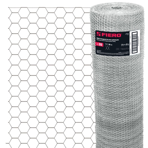 [44660] Rollo malla hexagonal cal.20, 1.5x 45m, abertura 38mm, 19kg MAHE-3815