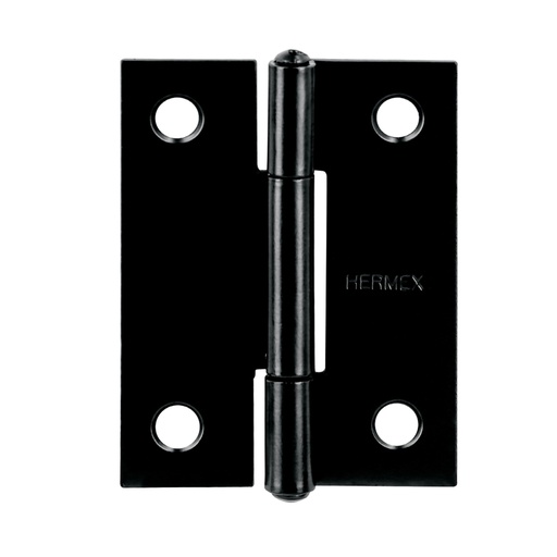 [45634] Bisagra rectangular 2 x 1-1/2', acero negro mate, HERMEX BR-206