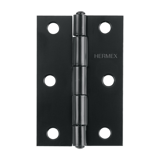 [45636] Bisagra rectangular 3 x 2', acero negro mate, HERMEX BR-306