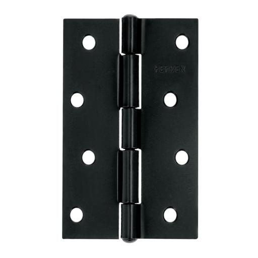 [45638] Bisagra rectangular 4' negra, HERMEX BR-406