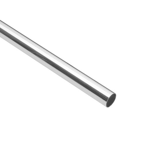 [45894] Tubo redondo para clóset, 1.5 m, cromo brillante, HERMEX TR-515