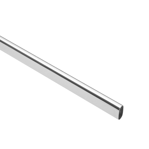 [45899] Tubo ovalado para clóset, 1.2 m, cromo brillante, HERMEX TO-512