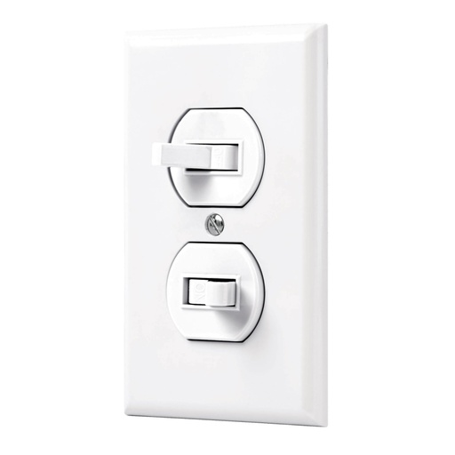[45953] Placa armada 2 interruptores sencillo,blanca, Línea Standard PA-APDO-SB