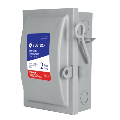 [46020] Interruptor de seguridad 2 polos, 30 A, VOLTECK IS-230
