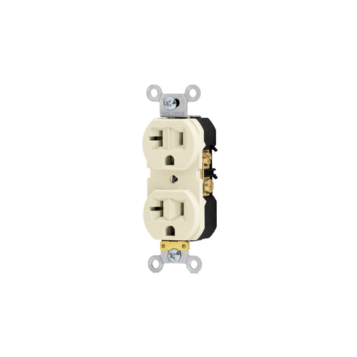 [46100] Contacto dúplex, 2 polos 3 hilos, 20 A, Standard, marfil CODO-MS